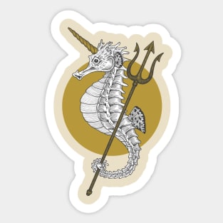 War Seahorse Sticker